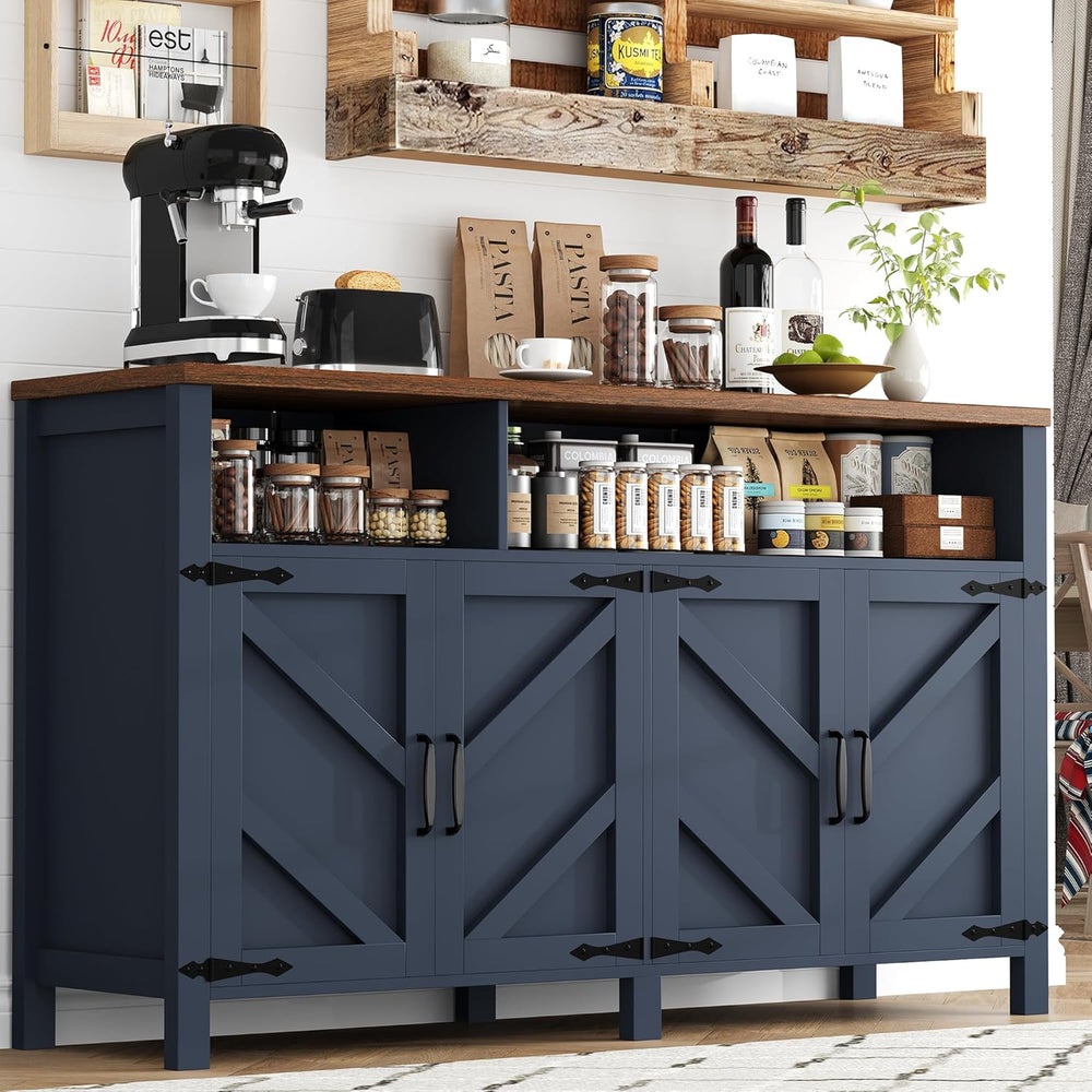 knoworld Buffet Sideboard with Storage Farmhouse, Large Kitchen Storage Cabin...