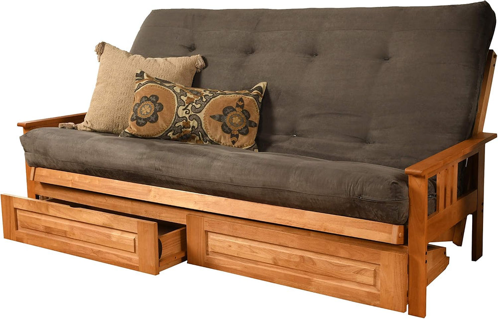Kodiak Furniture Monterey Queen-size Futon, Storage Drawers, Butternut Finish...