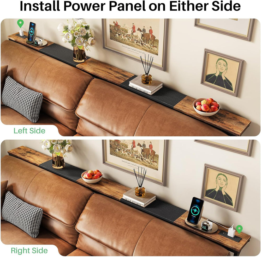 Kitstorack 76.9" Narrow Console Table with Power Outlet for Living Room ...