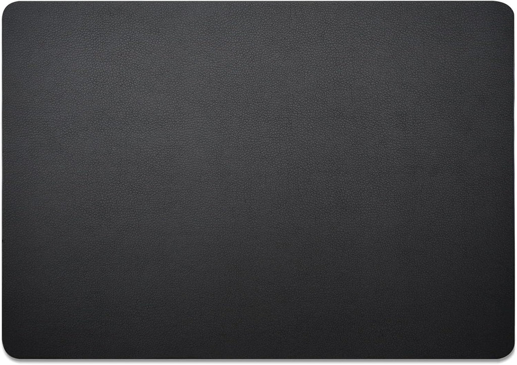 Nekmit Leather Desk Blotter Pad 17 x 12 Inches, Flat, Non-Slip, Waterproof, Black