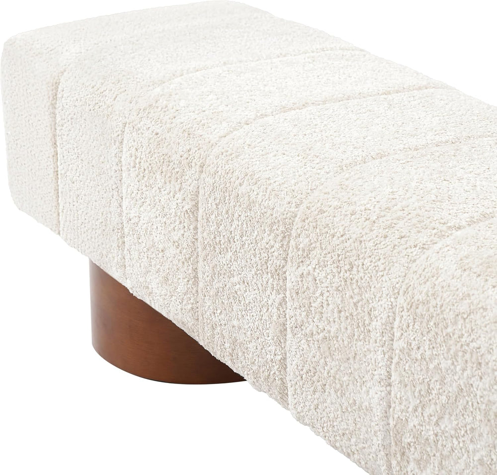 Christopher Knight Home Manila 61" Boucle Fabric Dining Bench, Upholster...