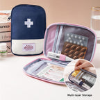 2 Packs Travel First Aid Bag,Empty Mini First Aid Pouch,Emergency Medicine Storage Organizer Bag Health and Household Supplies