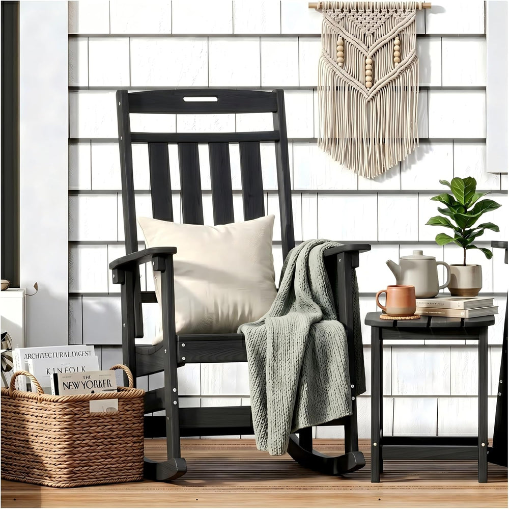 Outdoor Rocking Chair Oversized, HDPE All Weather Resistant Patio Rocker, 31....