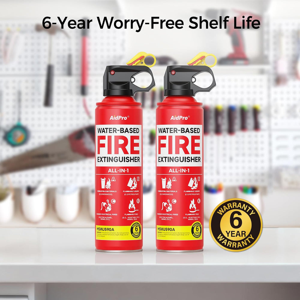 2-Pack Fire Extinguisher for Home,Car & Kitchen,Multi-Purpose Certified A...