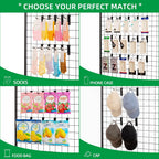 Gridwall Hooks 4 Inch, 100 Pack Grid Wall Hooks, Grid Panel Hooks and Hangers for Retail, Craft Shows, Home Setup, and Customized Display(Black)
