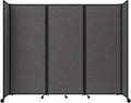 Versare Room Divider 360 Portable Wall Partition | Folding Panels | Large Freestanding Divider | Locking Wheels | Temporary Room Separator