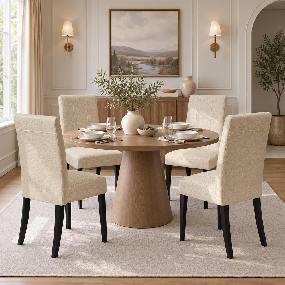HOMYZOO Dining Chairs Set of 4, Upholstered Dining Room Chairs with Padded Se...