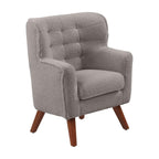 ECR4Kids Mila Sherpa Toddler Arm Chair with Removable Wooden Legs, Kids Furniture, Grey