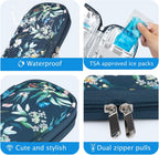 YOUSHARES Insulin Cooler Travel Case - Portable Refrigerated Medicine Case for Insulin Pen, Medication and Diabetic Supplies with 2 TSA Approved Ice Pack