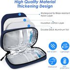 YOUSHARES Insulin Cooler Case - Travel Medicine Cooler Bag for Diabetes Supplies, Insulin Pen Case with 2 TSA Approved Gel Ice Packs (Black)