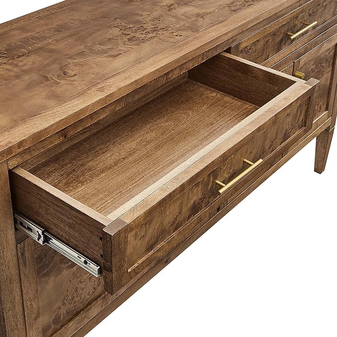 Modway Elysian 62" Wood Sideboard in Brown - Buffet Cabinet with Storage, Living Room Credenza, Media Console Cabinet, TV Stand, Entryway Table or Hallway Cabinet
