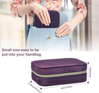 Dajasan Mini Travel Jewelry Case, Small Portable Travel Jewelry Organizer Box, Velvet Jewelry Gift Box for Women Girls (Modena)