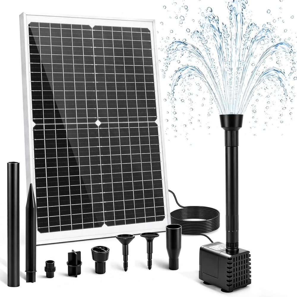 25W Solar Fountain Pump, Independent Solar Powered Water Fountain, 7.5FT Max ...
