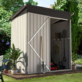 AECOJOY 5' x 3' Shed, Small Metal Sheds & Outdoor Storage Clearance 3x5, Small Metal Shed with Lockable Door, Utility and Tool Storage for Garden, Backyard, Patio, Outside use in White