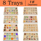 X-Large Jewelrys Tray for Drawer 8 Pack Earring Organizer Stackable Velvet Jewelry Organizer Dresser Rings Studs Earring Holder