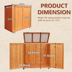 30 cu ft Outdoor Storage Shed, Wooden Trash Can Cabinet with Removable Wheels & Lockable Door for Patio, Garden, Garage