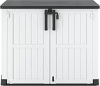 NUNU LAB Outdoor Storage Cabinet 36 Cu.Ft Garden Storage Shed Waterproof Lockable for Garden Hoses, Generator, and Lawn Mower