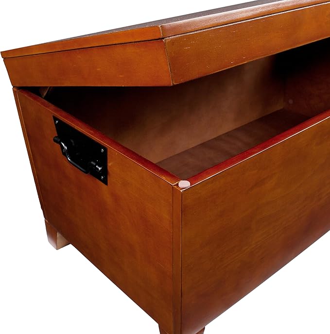 SEI Furniture Pyramid Storage Trunk Coffee Table, Mission Oak