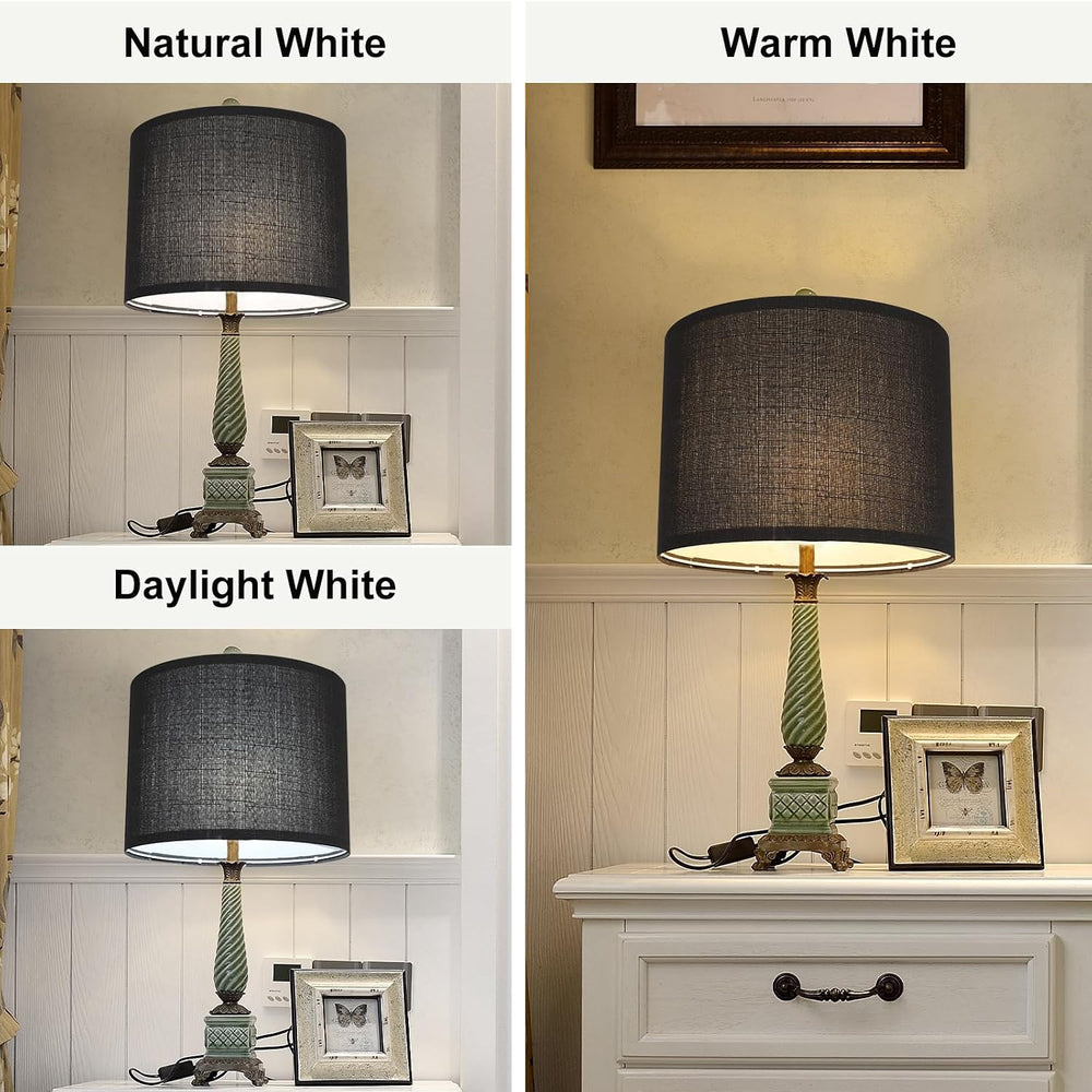 Drum Lampshade Set of 2, Lamp Shades for Table Lamps Floor Lamp, 13" Top...