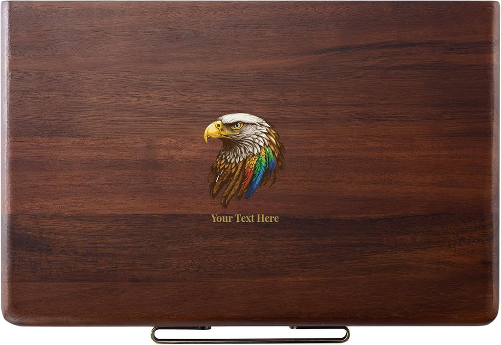 Shanik Wooden Large Watch Box for Men - Personalized Storage with 5 Slots for Watches - Organizer Box for Personal Stuff with Print Design