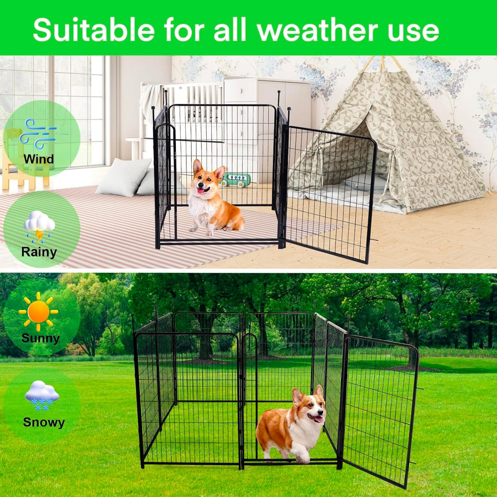 Garden Fencing 40 inch High, Dog Fence Outdoor for Yard, 21"Wide Low Thr...