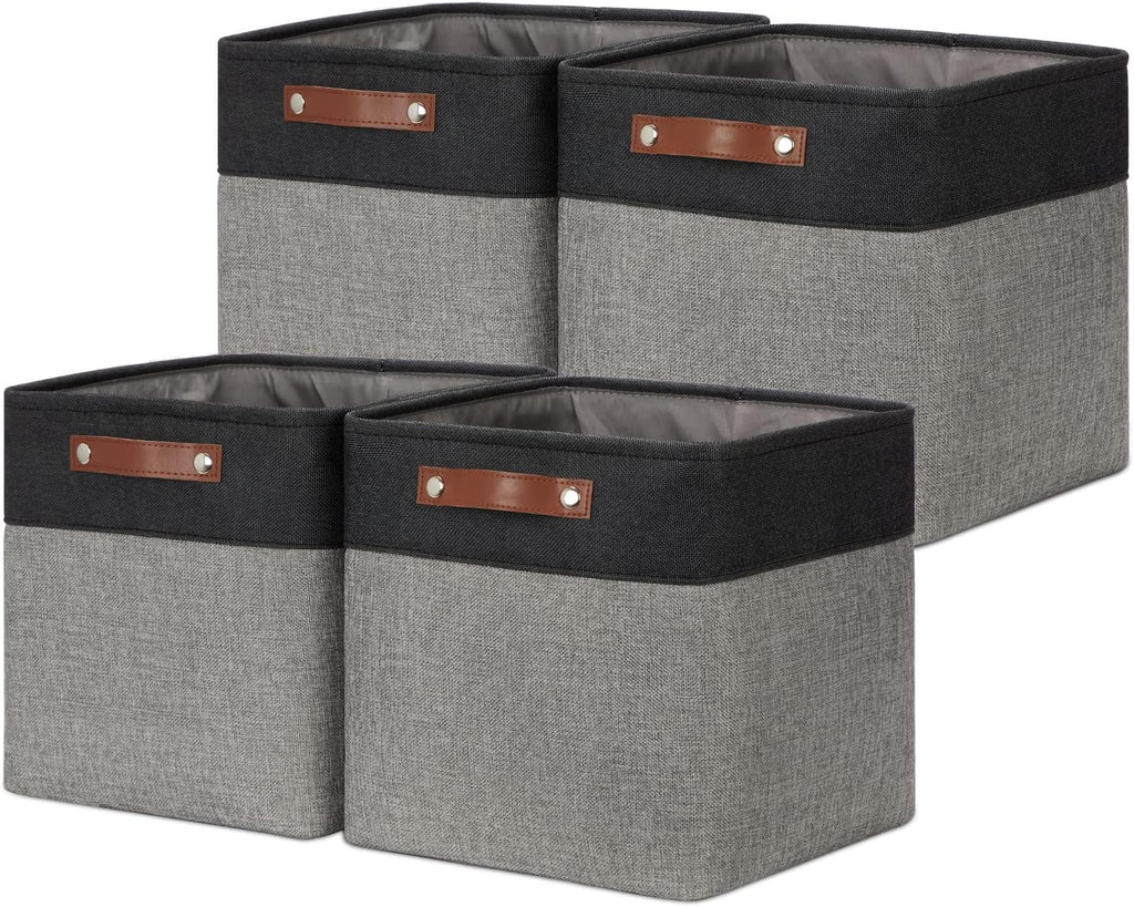 DULLEMELO 11x11 Cube Storage Bins for Cube organizer, Foldable Cube Storage Bins Baskets for Organizing Home Office Closet Shelves Toy Nursery,Fabric Cube Baskets Bin for Home organization
