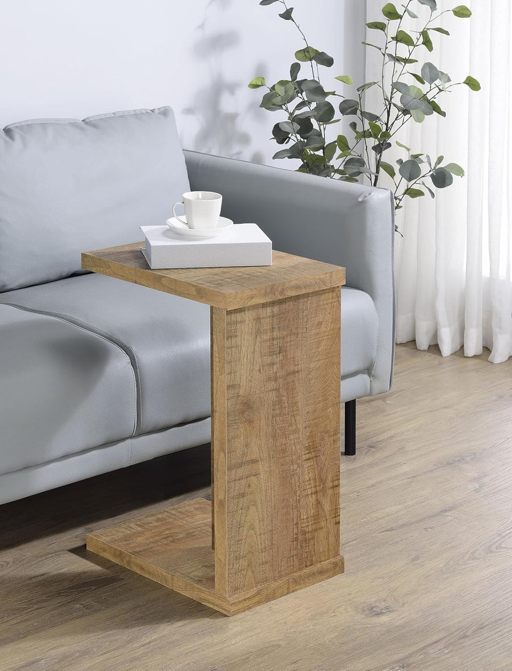 Coaster Home Furnishings - Clower - Wood - C-Shaped Side Table with Rectangul...