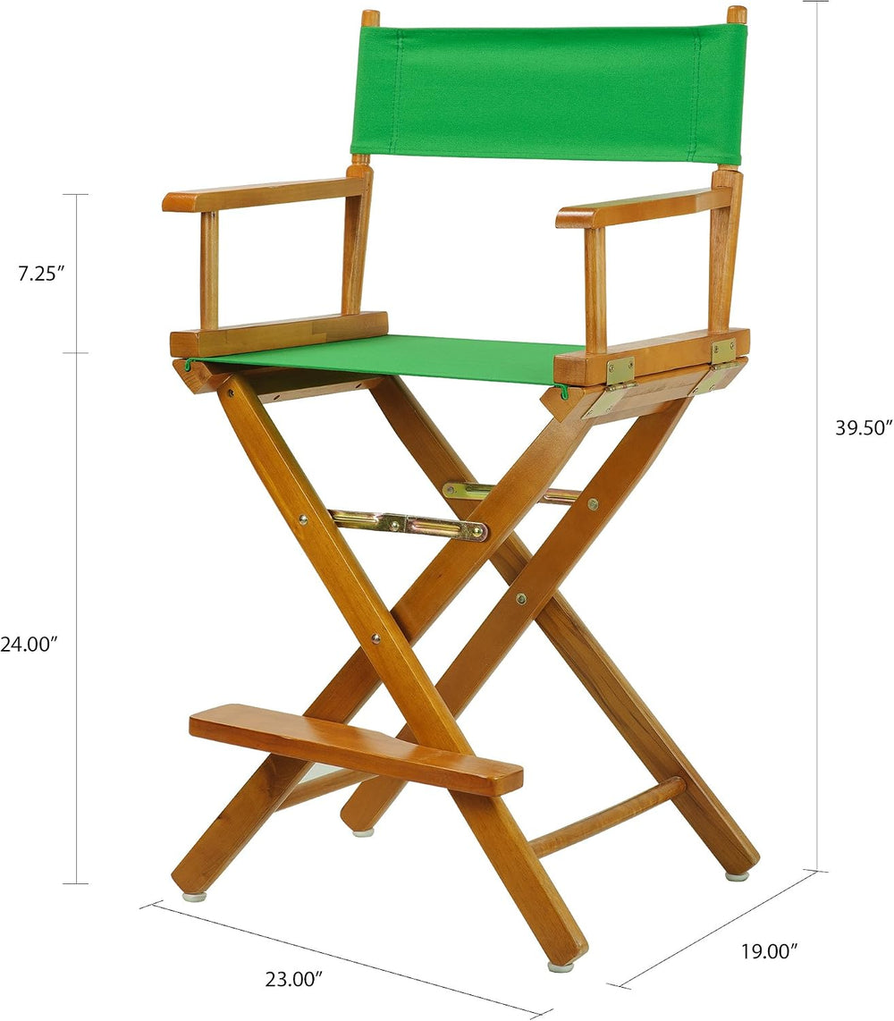 Casual Home Director's Chair ,Honey Oak Frame/Green Canvas,24" - Cou...