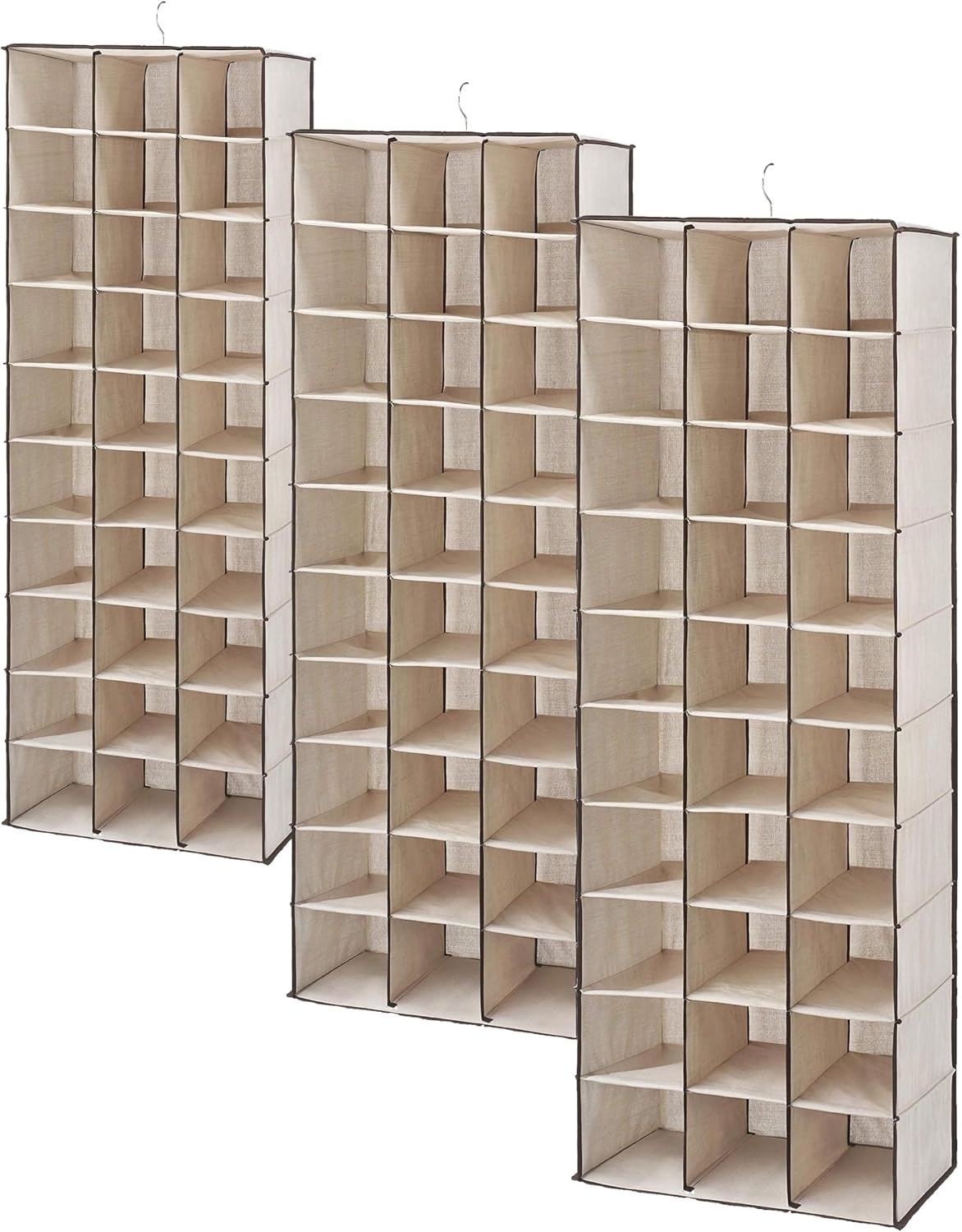 Whitmor Hanging Shoe Shelves 30 Section (Pack of 3)
