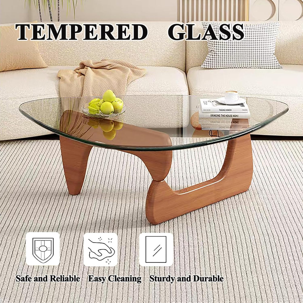 Modern Glass Coffee Table, Mid Century Small Coffee Table, Coffee Table for L...