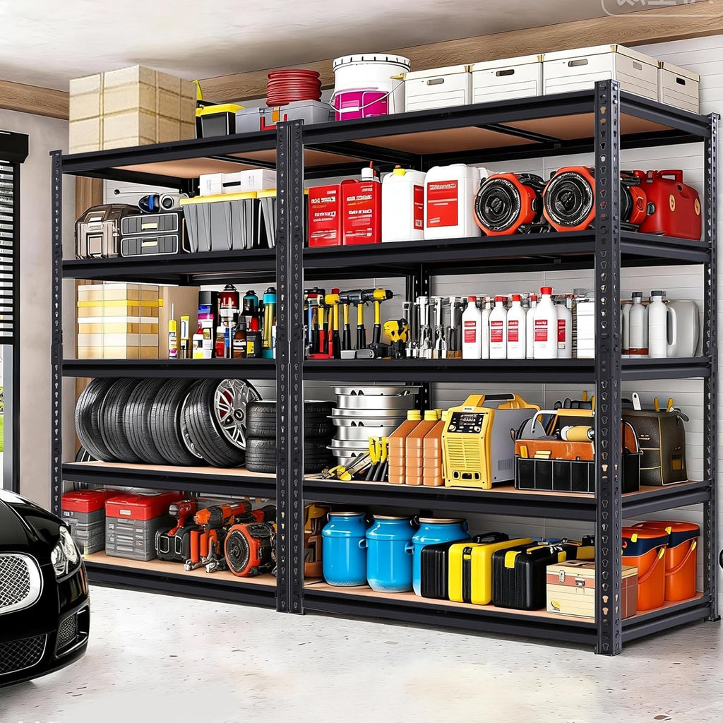 72" H Storage Shelves,Storage Shelves Heavy Duty,2400LBS Metal Shelving Units,Adjustable Garage Shelving Heavy Duty for Garage Storage,Warehouse,16"x35.5"x72