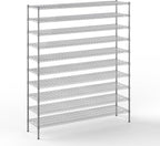 18" Deep x 72" Wide x 86" Height Wire Shelving Kit | 10-Tier | NSF Commercial Storage Rack Unit