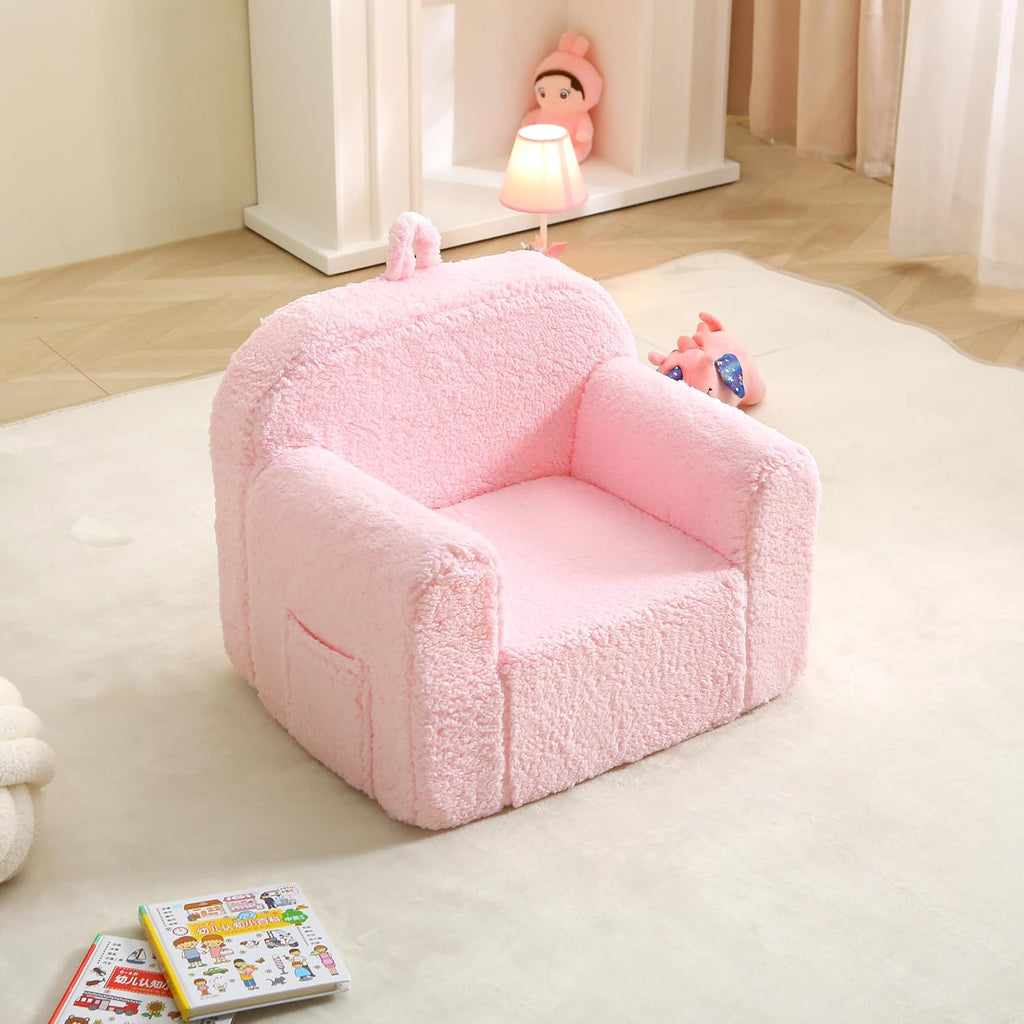Kids Chair, Toddler Chair Comfy for Boys & Girls, Children Armchair, Pink