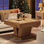 Tribesigns Square Coffee Table, Wood Center Table for Living Room, 31.5" Modern Cocktail Tea Accent Table, Natural