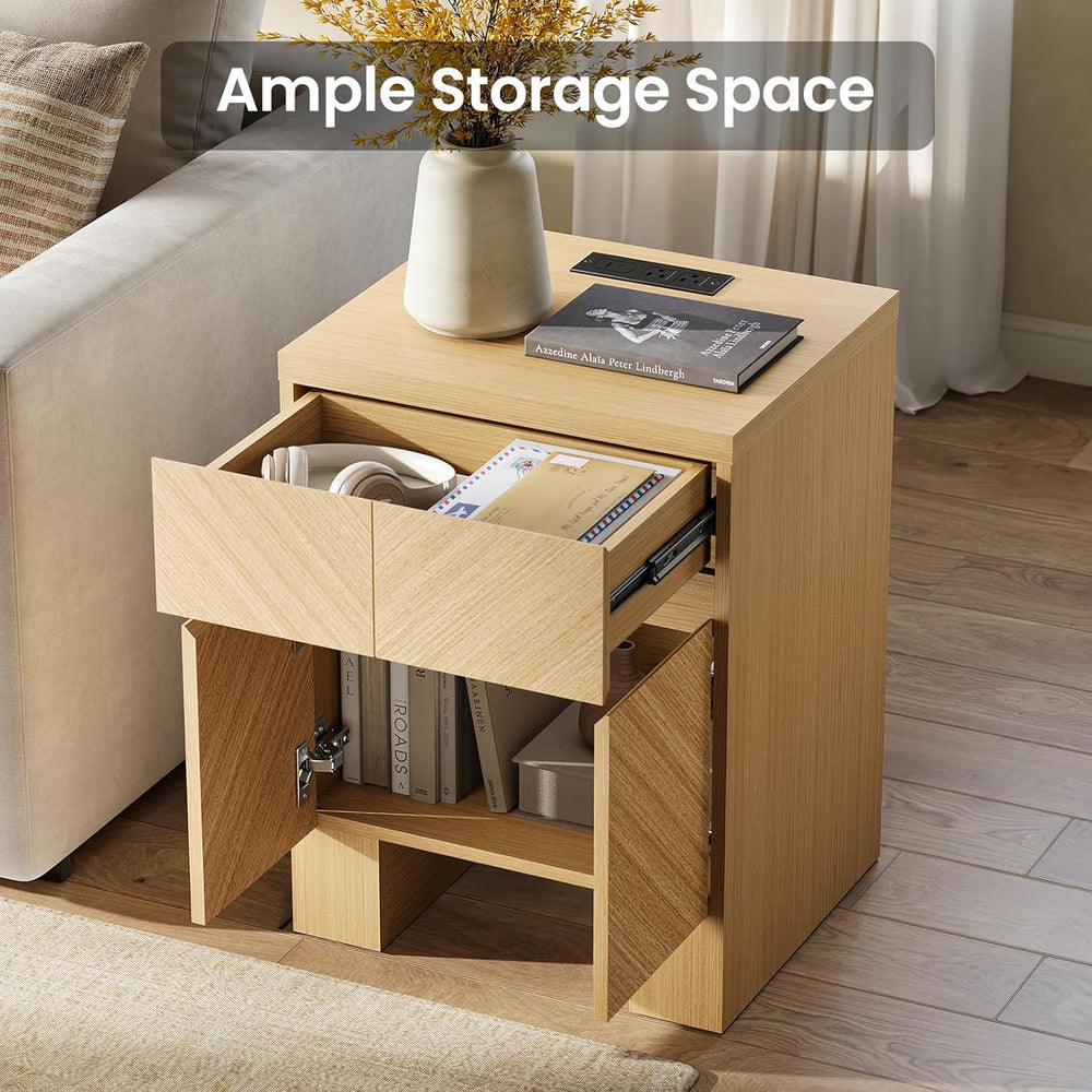 ModernMate 23.5" Tall Modern Nightstand, Wood Bedside Table with Drawer,...