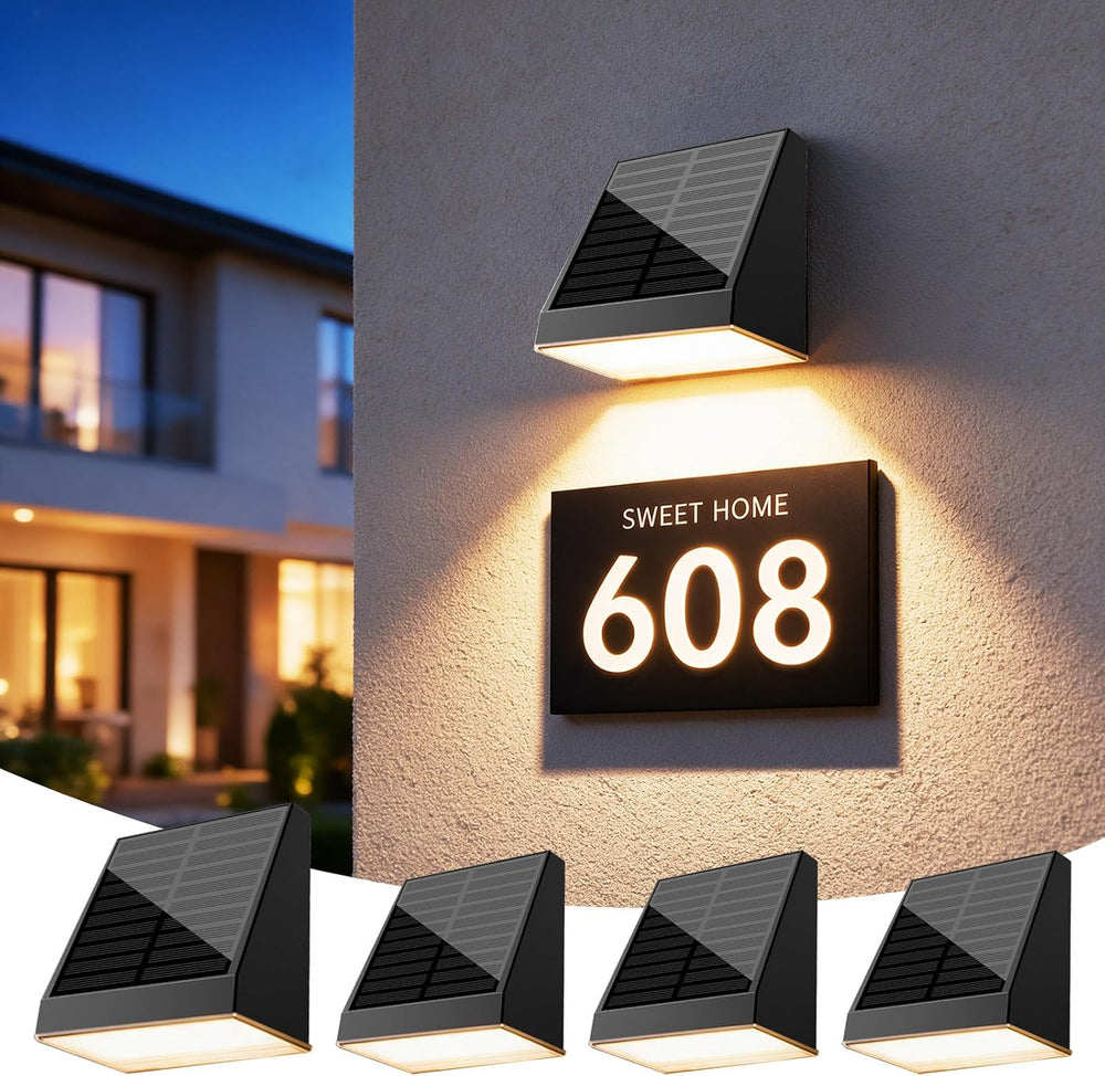 Solar Lights Outdoor for Mailbox, Address, Sign, House Number, Fence
