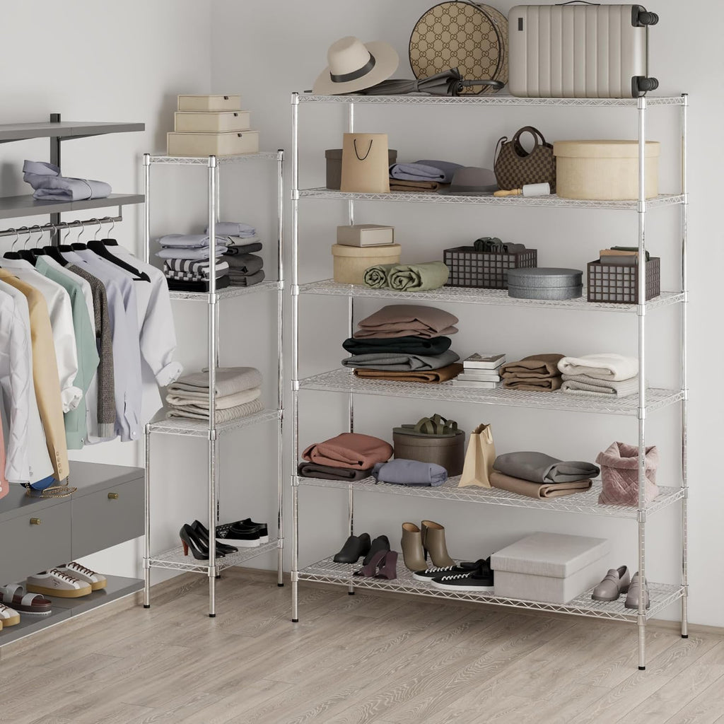 21" Deep x 60" Wide x 86" Height Wire Shelving Kit | 6-Tier | NSF Commercial Storage Rack Unit