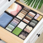 Fixwal 10 Pack Underwear Drawer Organizer for Nursery, Bedroom, Closet - Storage for Baby Clothes, Socks, Bra, Scarves, Ties (Grey)