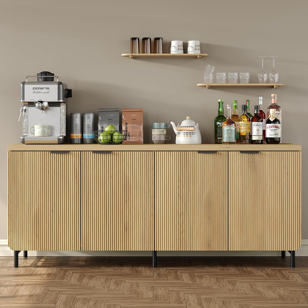 Furniouse Buffet Cabinet with Storage 66.2''W Modern Sideboard with 4...