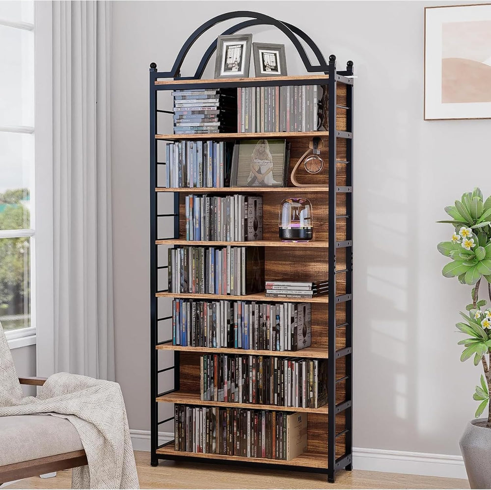 CD Storage Rack Holds 400+ CDs, 8-Tier CD DVD Storage Tower Organizer, Large ...