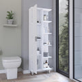 Modern Minimalist Cabinet, Contemporary Storage Locker with 1 Door and 9 Shelves,for Kitchen Home