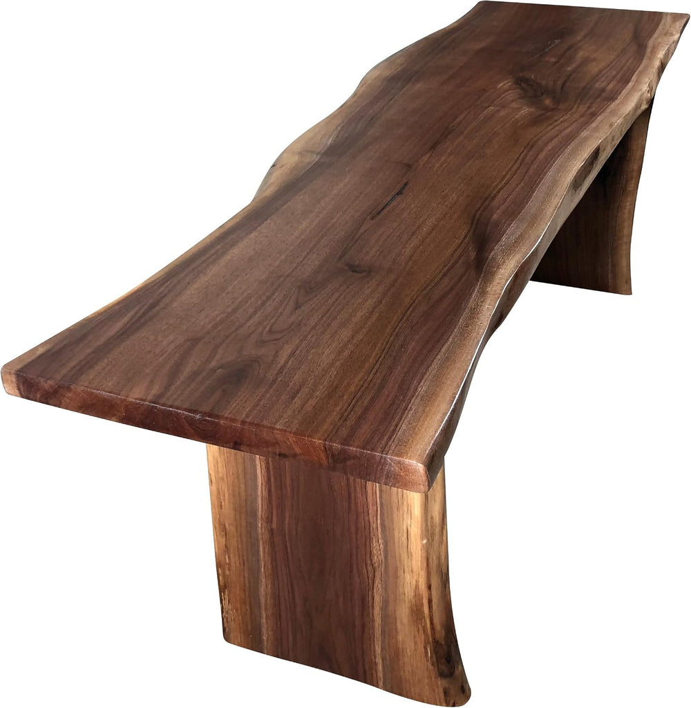 Rustic Red Door Co. Live Edge Wood Bench for Dining Table, Entryway, Bedroom,...