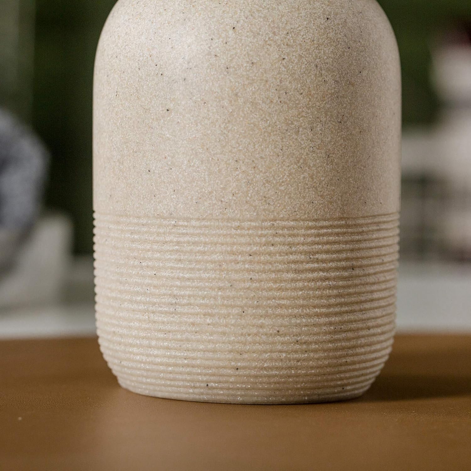 Soap Dispenser Beige,Hand Soap Lotion Dispenser for Bathroom Countertop,Soap Dispenser for Kitchen.