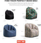 Big Joe Milano Bean Bag Chair for Kids, Teens, Adults, Ultra-Soft Taupe Plushie Polyester Blend, Lightweight Seat for Reading Nook and Gaming, 2.5 Foot Refillable