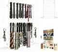 12 Layers 80cm White Wall Display Stand Wrapping Paper Ribbon Organizer Tie Scarf Rack Belt Towel Holder Spool Hijab Stand Metal Shelving for Home, Retail Stores, Flower Shop, Studio, Sewing