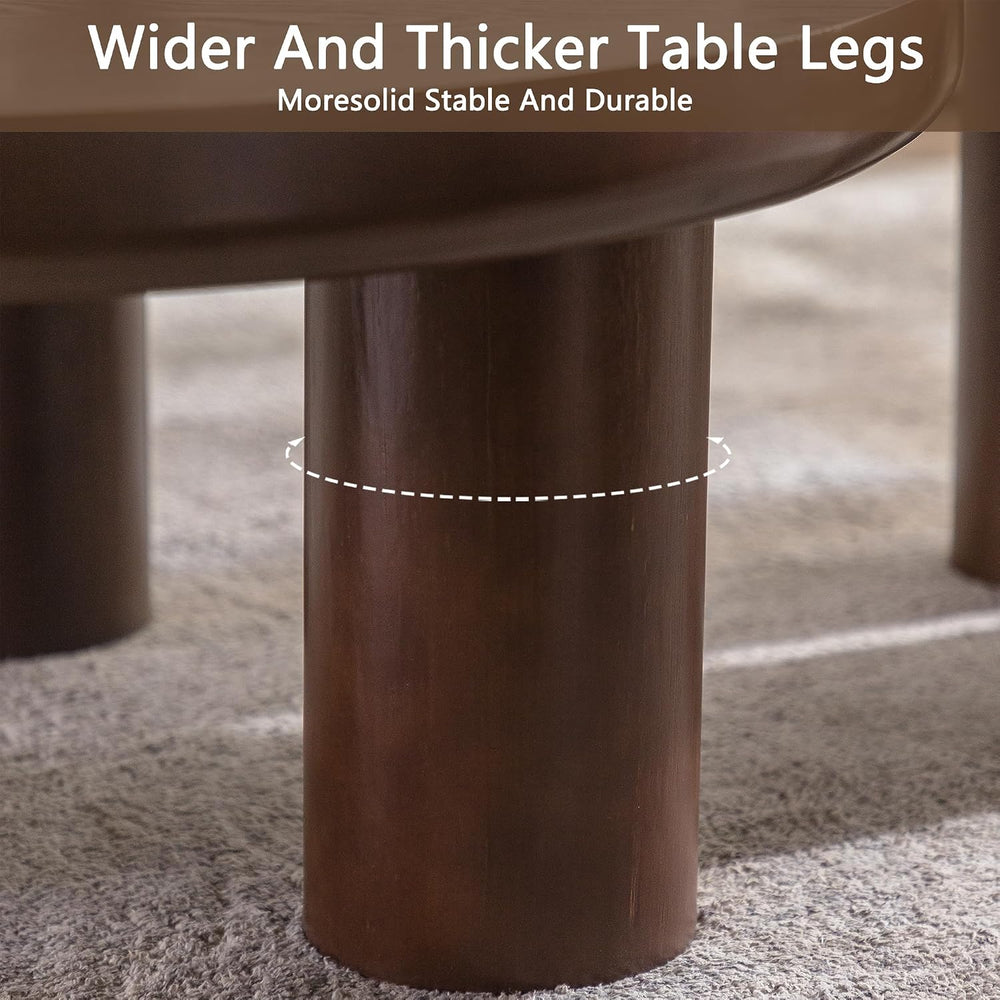 24" Walnut End Table, Simple End Table, Handcrafted Solid Round Table fo...