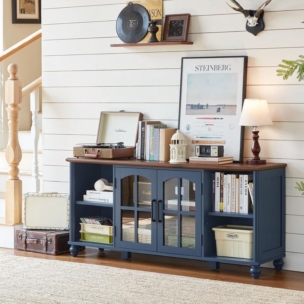 RWYHG Farmhouse TV Stand for 60 in TV, Entertainment Center for Living Room |...