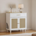 Contemporary Storage Cabinet, Cat Litter Box Enclosure with Scratch Pad, Hidden Litter Box Furniture,for Kitchen Home