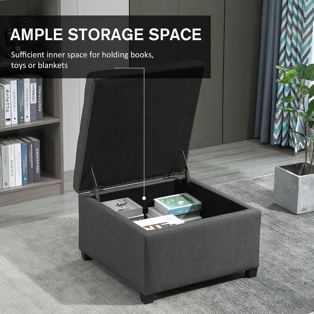 31x26x17inch 450lb Premium Quality Tufted Cotton Storage Ottoman LiftTop Stan...