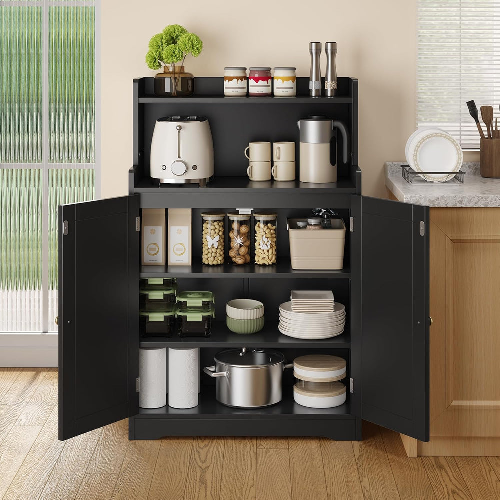 Gizoon Small Bathroom Storage Cabinet, Freestanding Organizer with 2 Doors, 2...